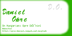 daniel opre business card